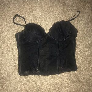 Black see through corset